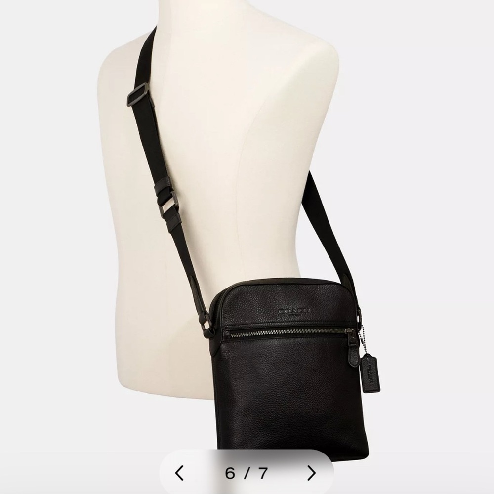 Coach Black Leather Messenger Bag